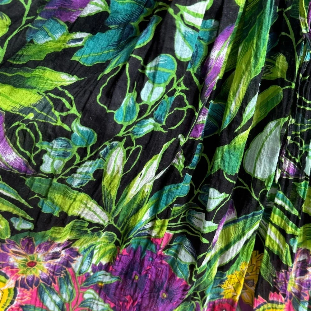 Vintage‎ Boho Floral Skirt – Crinkle India Cotton Indie Sleaze festival